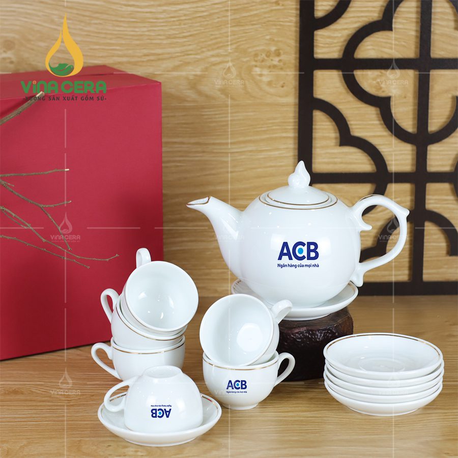 Bộ ấm Chén in logo quà tặng