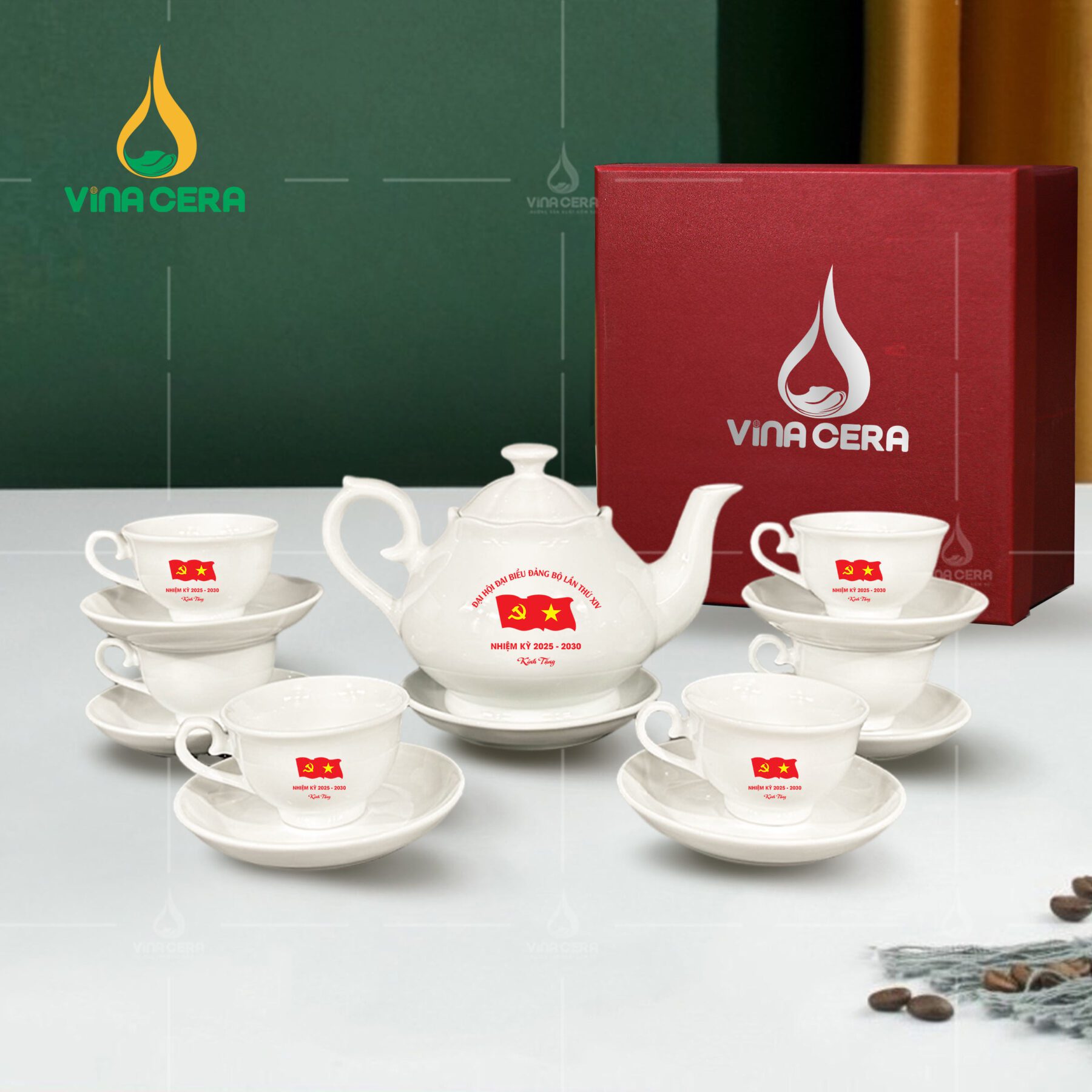 Bộ ấm Chén quà tặng đại hội Đảng