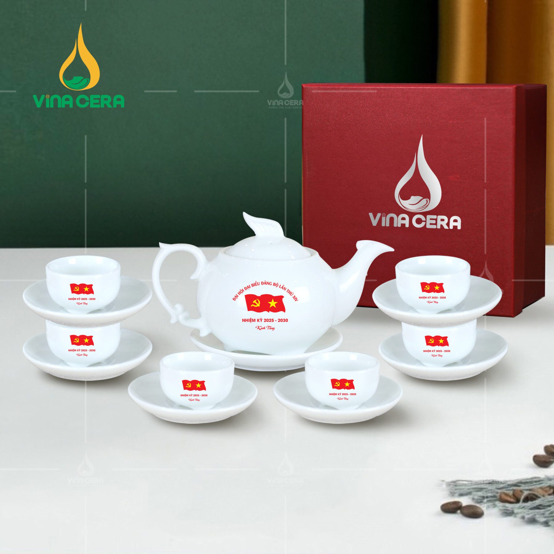 Bộ ấm Chén quà tặng đại hội Đảng