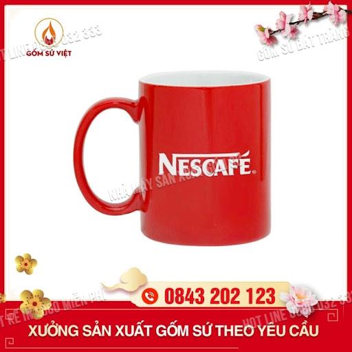 Ly sứ in logo quà tặng Nescafe